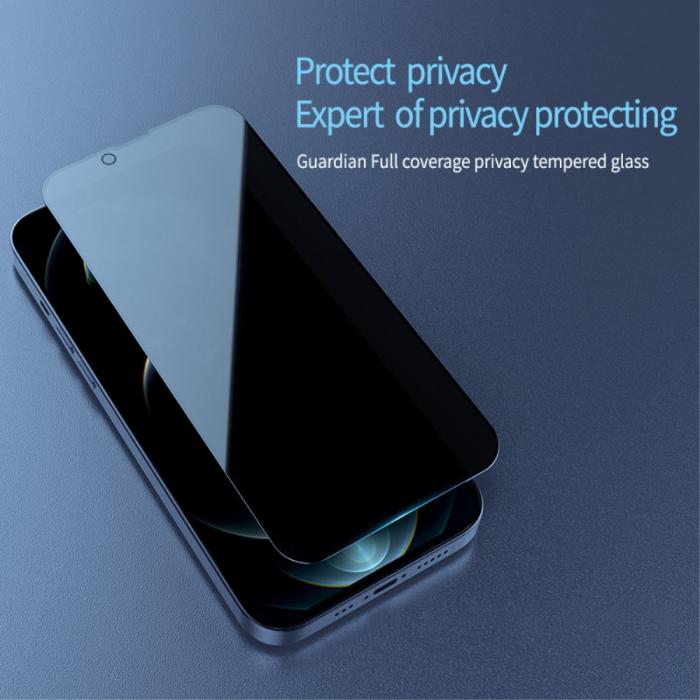 Bild 2, iPhone 14 / 13 / 13 Pro - NILLKIN Privacy Heltäckande Skärmskydd Härdat Glas