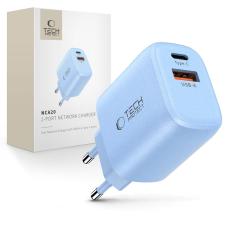 Tech-Protect 20W V&auml;ggladdare PD QC3.0 USB-C / USB-A Baby Blue
