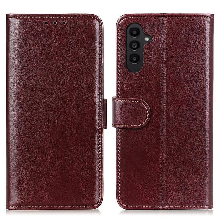 Bild 1, Samsung Galaxy A14 4G/5G Fodral Crazy Horse Läder Brun