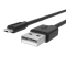 Smartline 2m Micro USB Laddningskabel Svart