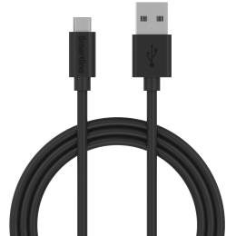 Smartline 2m Micro USB Laddningskabel Svart