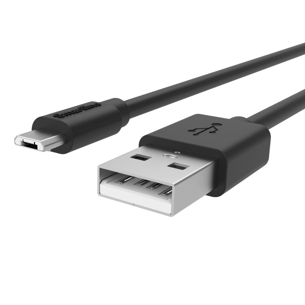 Smartline 2m Micro USB Laddningskabel Svart