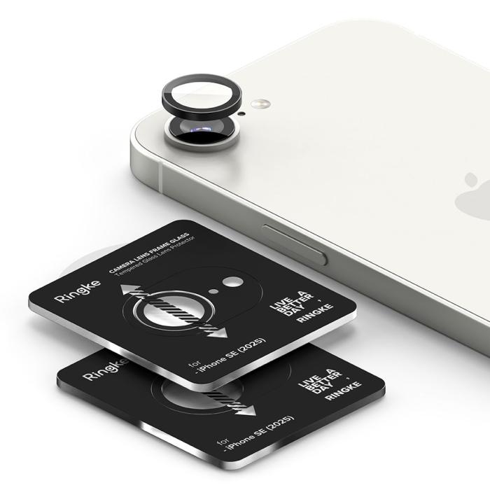 Bild 5, Ringke iPhone 17e / 16e 2-PACK Linsskydd Härdat Glas Svart