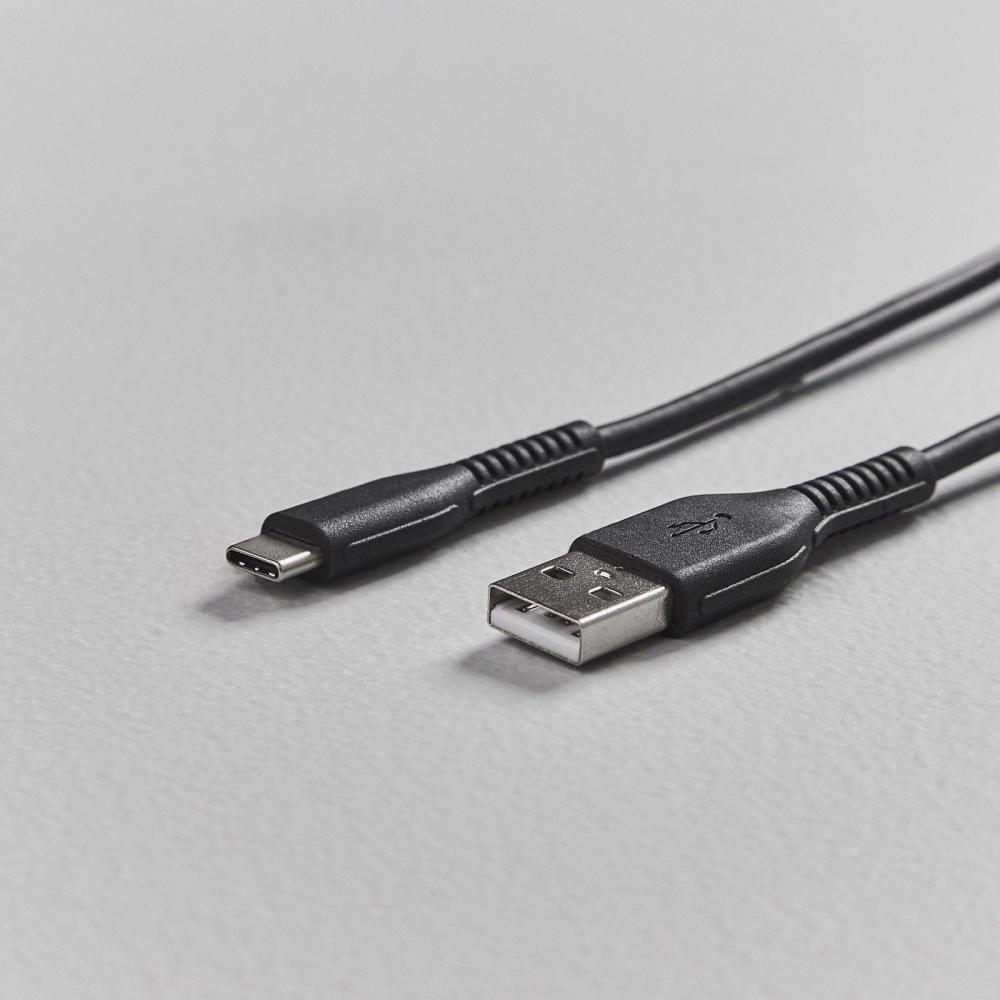 Smartline 2m 3A USB-C Nylon Laddningskabel Svart