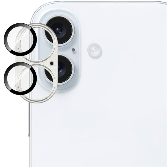 Bild 1, IMAK iPhone 16/16 Plus Linsskydd Silver