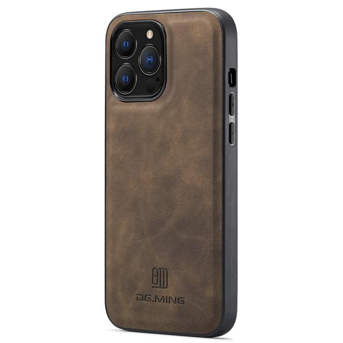 Bild 2, DG.MING iPhone 14 Pro Max Skal Läderbelagt Mörk Brun
