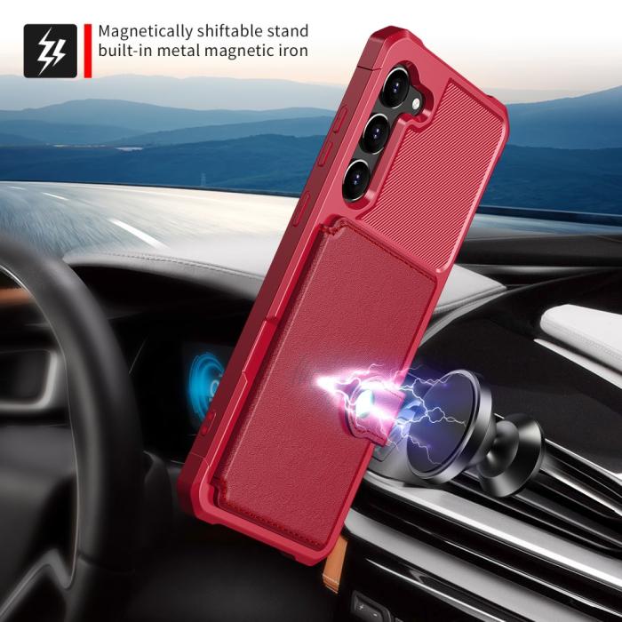Bild 6, Samsung Galaxy S23 Plus Skal Med Plånbok Röd