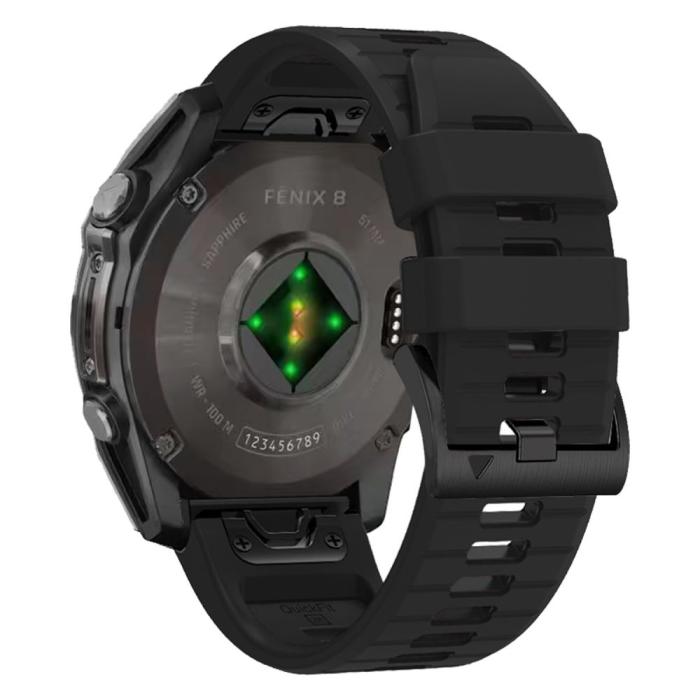 Bild 2, Tech-Protect Garmin Fenix 51 mm Armband Silicone Line Svart