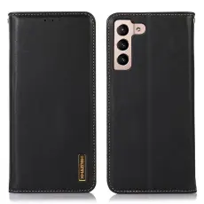 KHAZNEH Galaxy S23 Äkta Läder Nappa Textur Svart