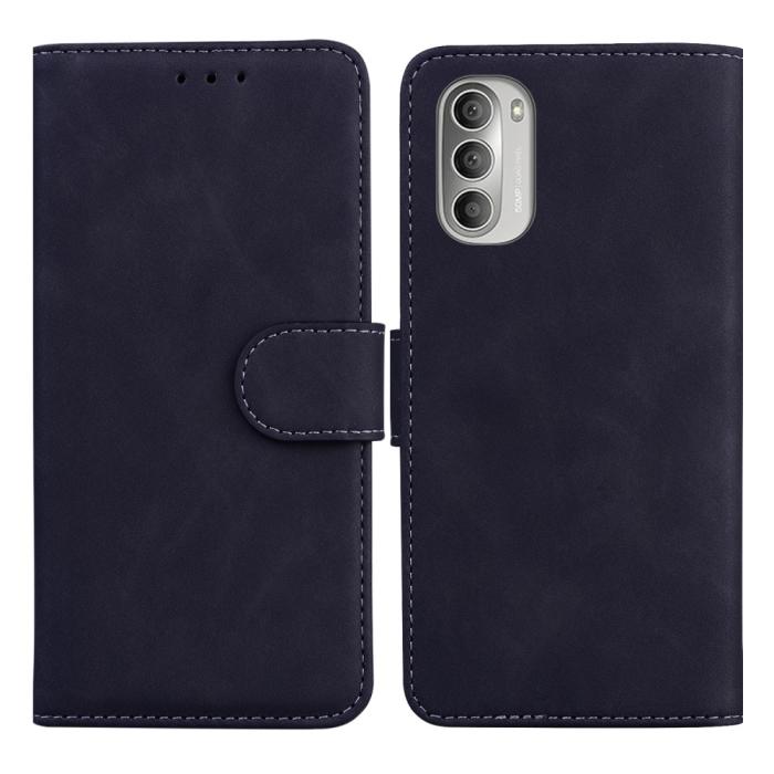 Bild 1, Motorola Moto G51 Fodral Skin Touch Läder Svart