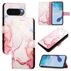 Google Pixel 10/10 Pro / 9/9 Pro Fodral Marmor Ros&eacute;guld