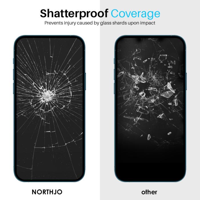 Bild 6, NORTHJO iPhone 14 Skärmskydd 2-PACK Härdat Glas