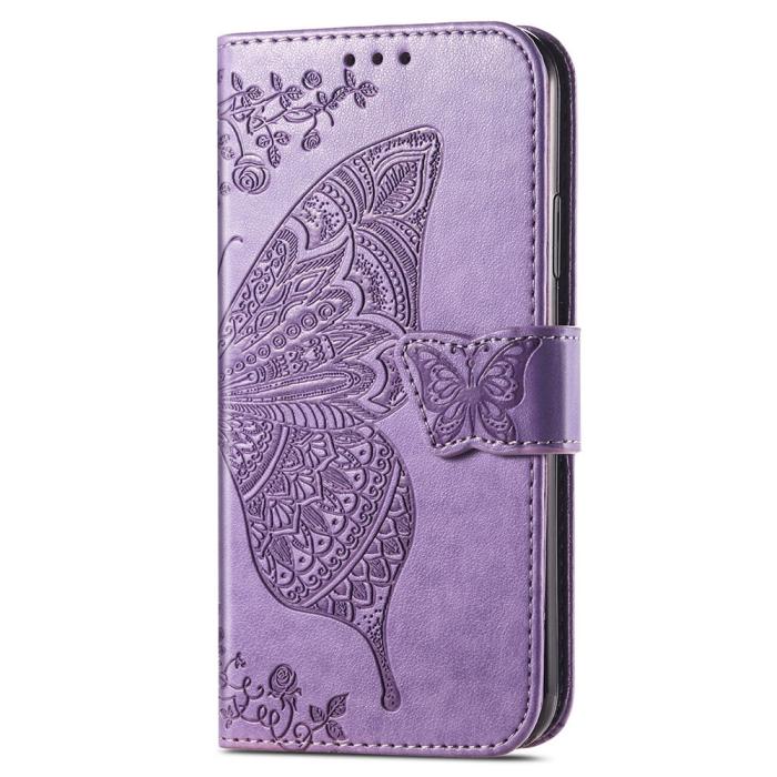 Bild 5, Xiaomi 14T Fodral Med Fjäril Tryck Lila