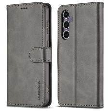 LC.IMEEKE Samsung Galaxy A16 Fodral L&auml;der Gr&aring;