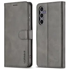 LC.IMEEKE Samsung Galaxy A16 Fodral L&auml;der Gr&aring;