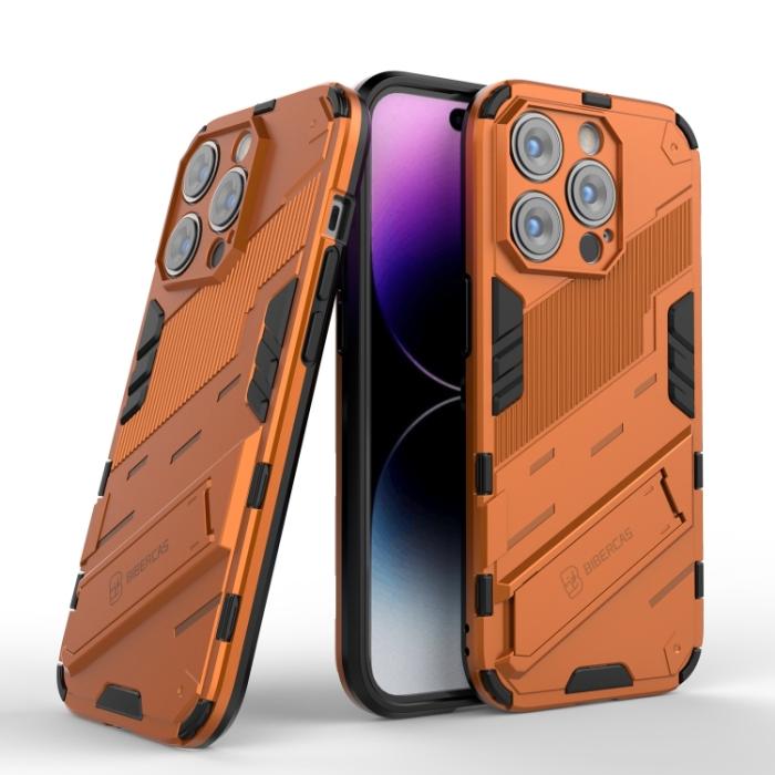 Bild 2, iPhone 14 Pro Skal Hybrid Med Kickstand Orange