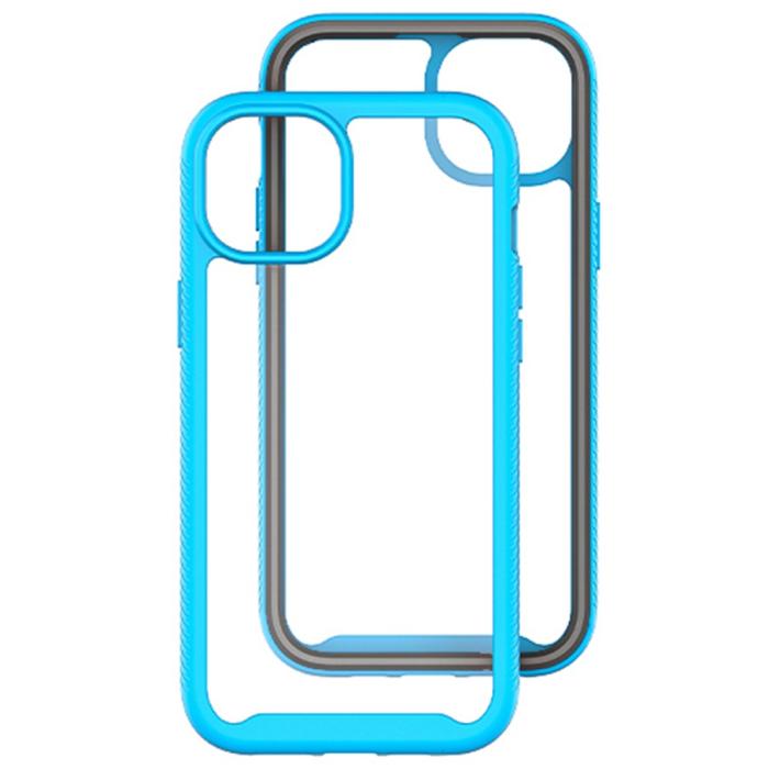Bild 2, iPhone 15 Plus Skal Shockproof Med Frontram Ljus Blå