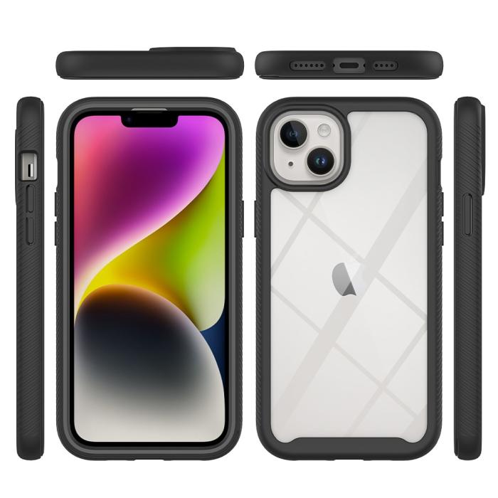 Bild 3, iPhone 15 Plus Skal Shockproof Med Frontram Ljus Blå