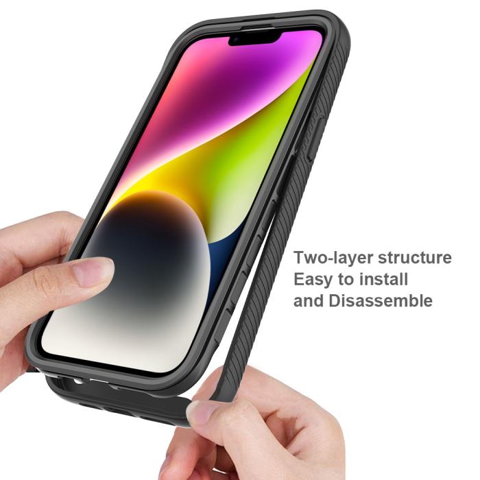Bild 4, iPhone 15 Plus Skal Shockproof Med Frontram Ljus Blå
