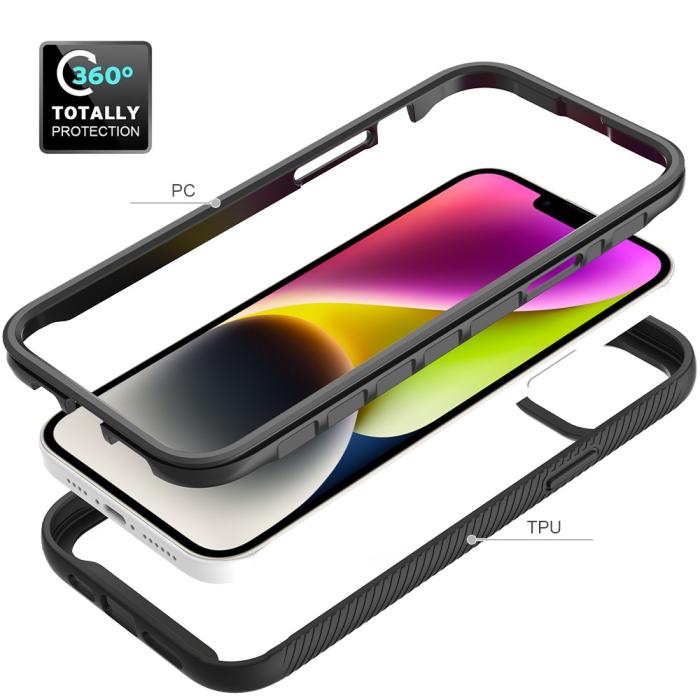 Bild 5, iPhone 15 Plus Skal Shockproof Med Frontram Ljus Blå