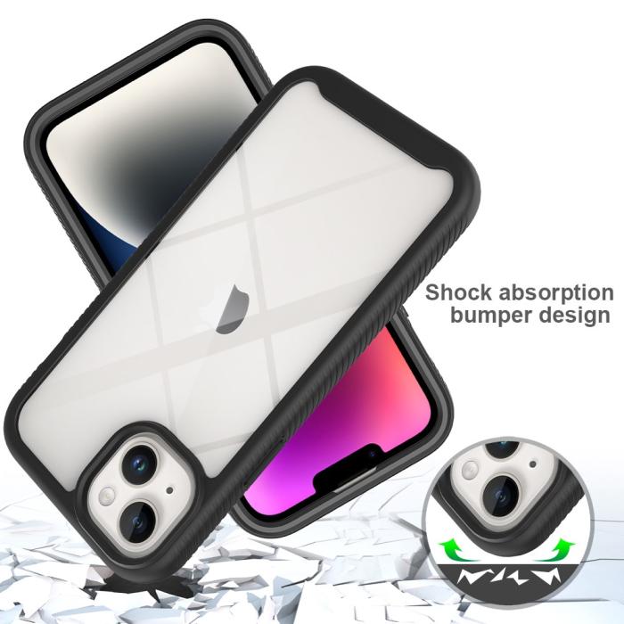 Bild 6, iPhone 15 Plus Skal Shockproof Med Frontram Ljus Blå