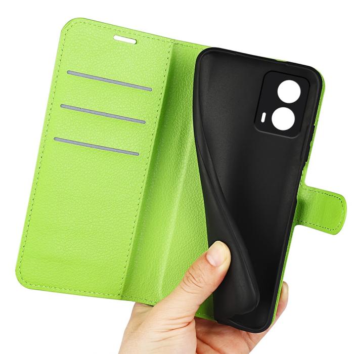 Bild 4, Motorola Moto G04 4G/G24 4G Fodral Litchi Läder Grön