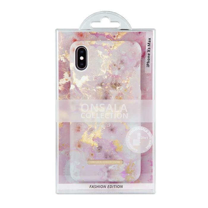 Bild 2, ONSALA iPhone XS Max Mobilskal Soft RoseGold Marble