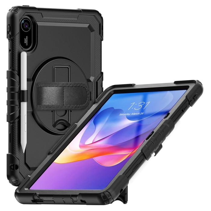 Bild 3, Xiaomi Redmi Pad 2 Skal 360° Kickstand Med Strap Svart