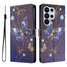 Samsung Galaxy S26 Ultra Fodral Med Tryck Bl&aring; Fj&auml;ril