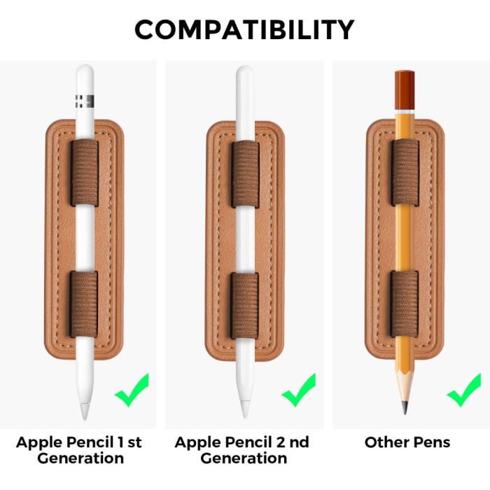 Bild 3, AHASTYLE Universal Stylus Pennhållare I PU-Läder Brun