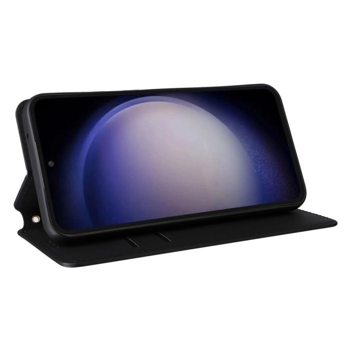 Bild 3, Samsung Galaxy S24 FE Fodral Läder Rhombus Svart