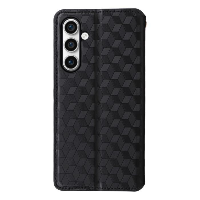 Bild 6, Samsung Galaxy S24 FE Fodral Läder Rhombus Svart
