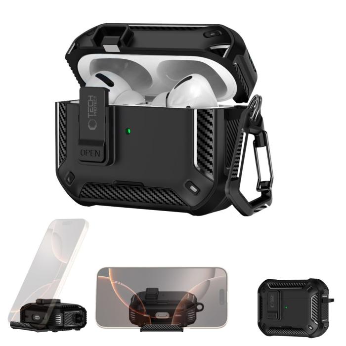Bild 2, Tech-Protect AirPods Pro 3 Skal MagSafe Carbonox Svart