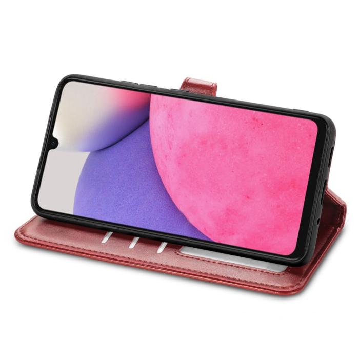 Bild 3, Samsung Galaxy A23 5G Fodral PU Läder Röd