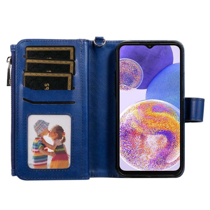 Bild 2, Samsung Galaxy A23 5G 2in1 Magnet Skal / Plånboksfodral Blå