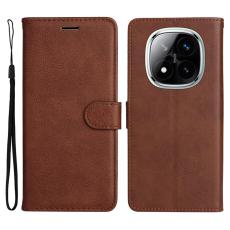 Xiaomi Redmi Note 14 Pro/Pro Plus 5G Fodral Solid L&auml;der Brun