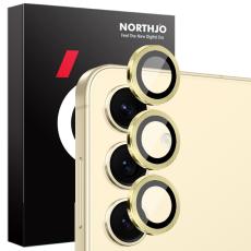 NORTHJO Galaxy S25 Linsskydd H&auml;rdat Glas Guld