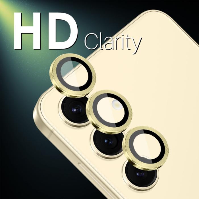 Bild 2, NORTHJO Galaxy S25 Linsskydd Härdat Glas Guld