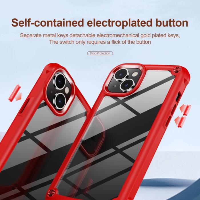 Bild 4, iPhone 15 Plus Skal Shockproof Hybrid Armor Röd