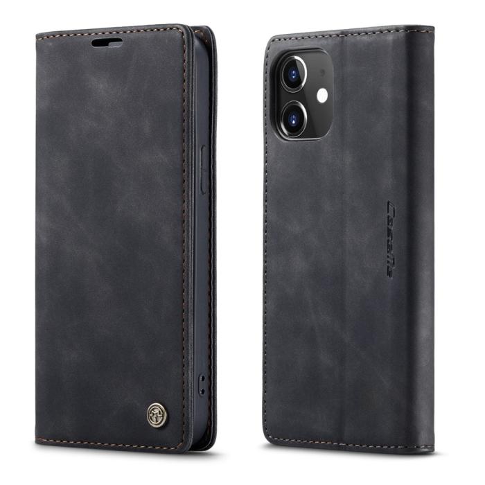 Bild 2, iPhone 12 / 12 Pro - CASEME Vintage Fodral - Svart