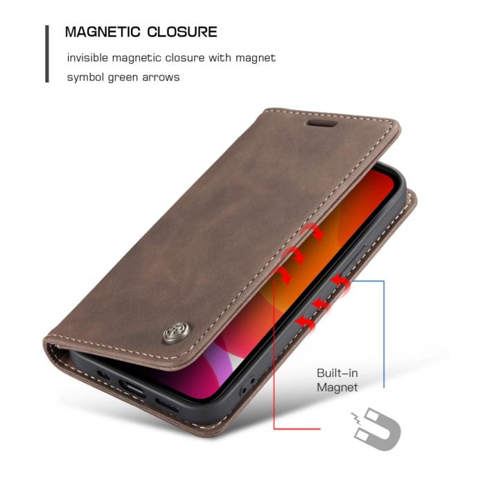 Bild 3, iPhone 12 / 12 Pro - CASEME Vintage Fodral - Brun