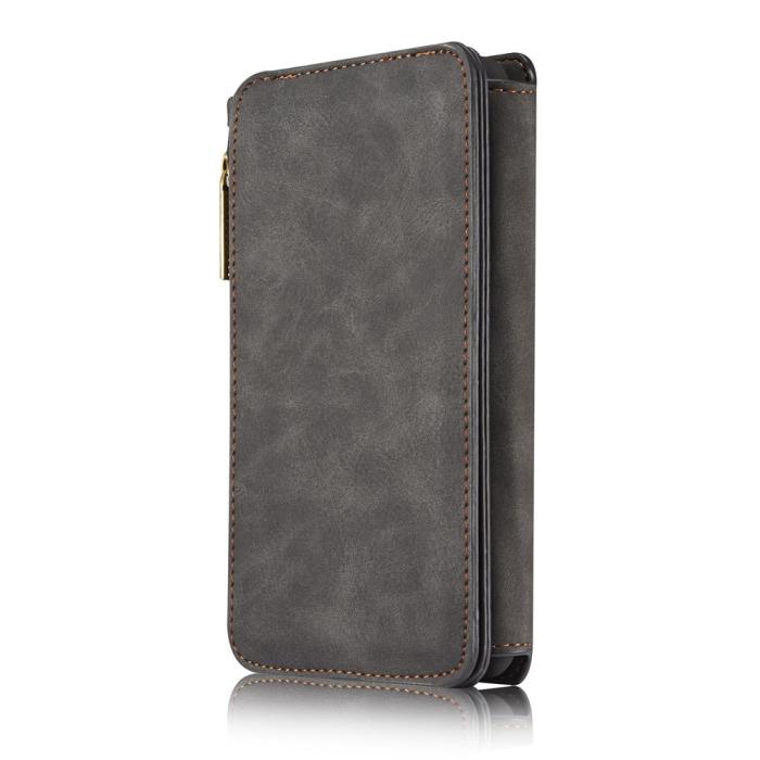 Bild 3, iPhone 7/8 Plus - CASEME 2-i-1 Multifunktionellt Plånboksfodral - Svart