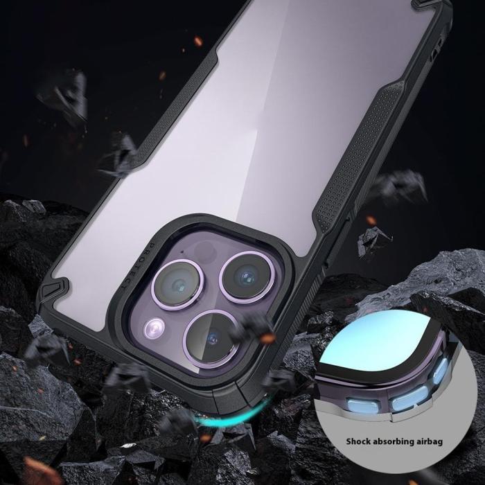 Bild 4, iPhone 16 Pro Skal Hybrid Transparent / Svart