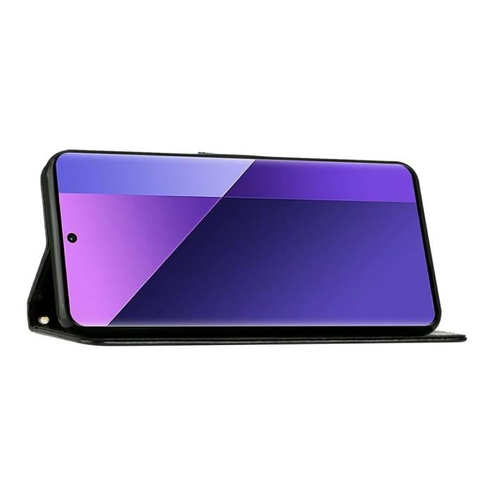 Bild 3, Samsung Galaxy A27 5G Fodral Blommor/Fjärilar Svart