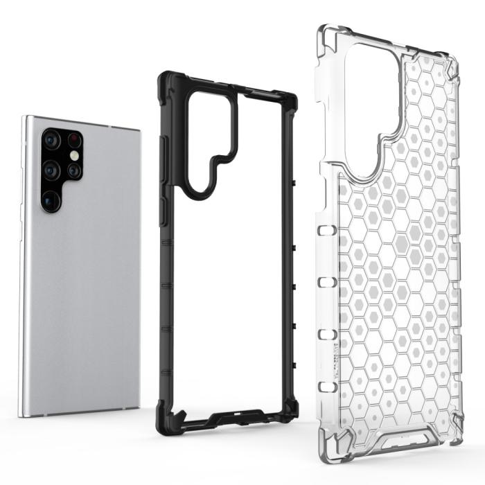 Bild 2, Samsung Galaxy S22 Ultra Skal Armor Honeycomb Grå