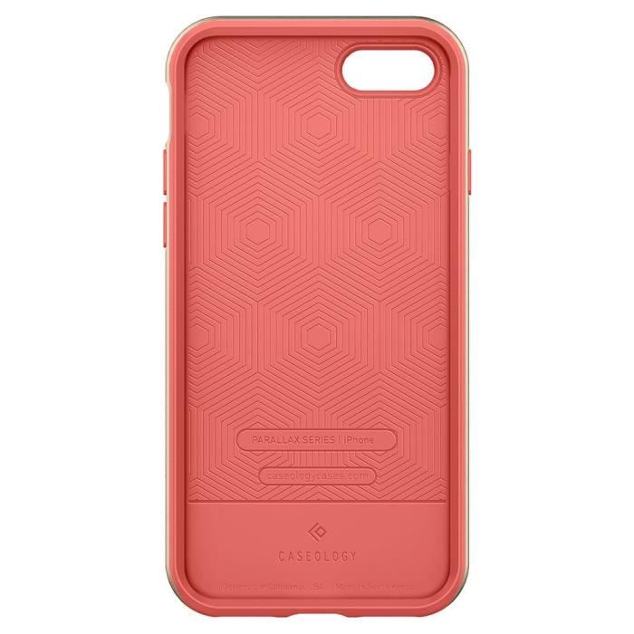 Bild 3, Spigen Caseology iPhone 7/8/SE Skal Parallax Coral Pink
