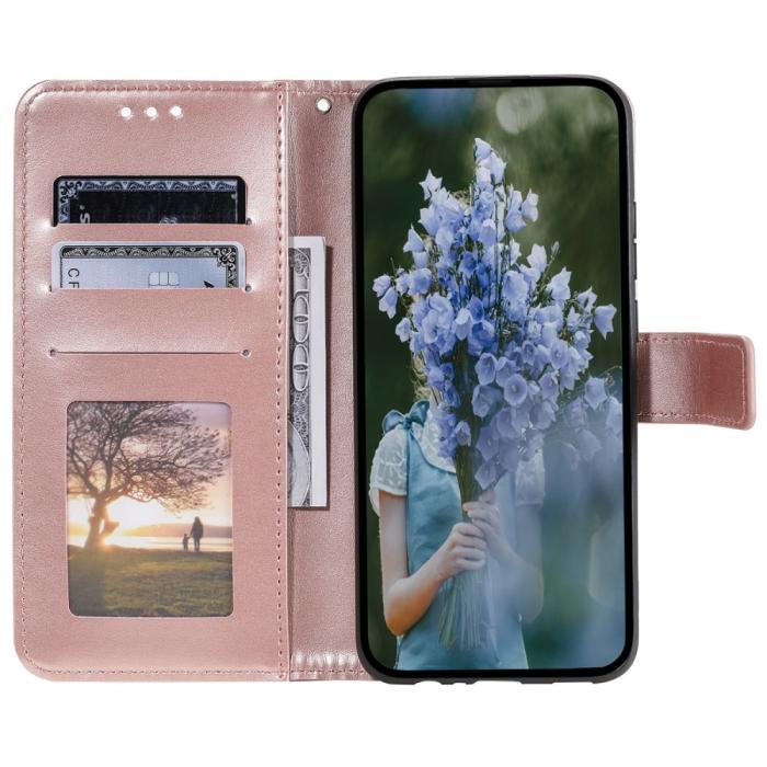 Bild 2, Samsung Galaxy A35 5G Fodral Mandala Läder Roséguld