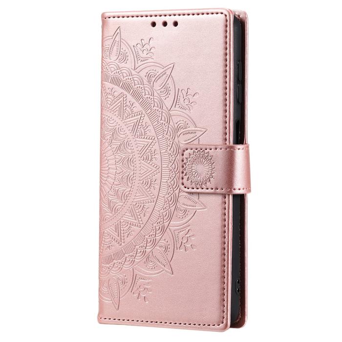 Bild 5, Samsung Galaxy A35 5G Fodral Mandala Läder Roséguld