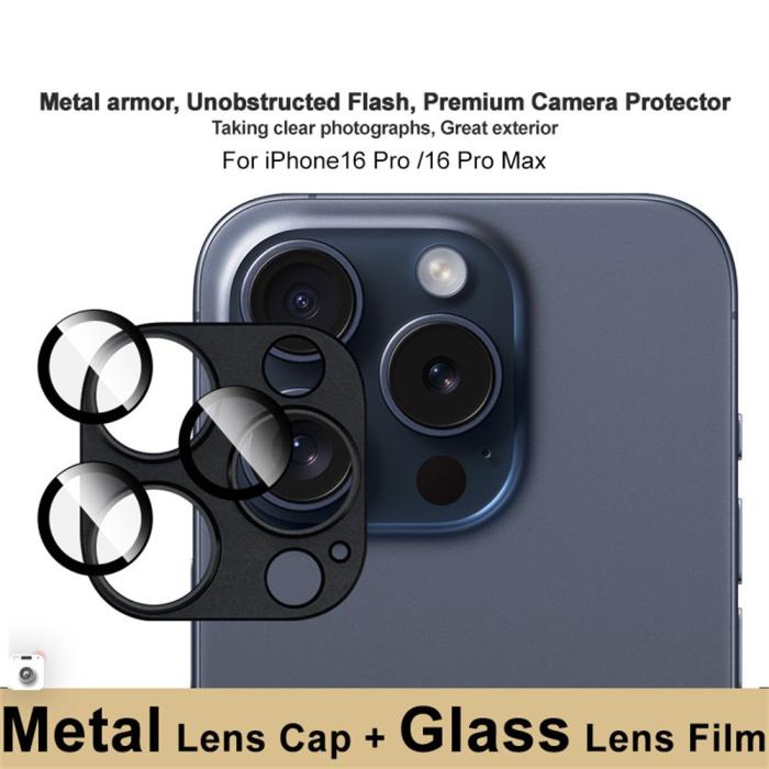 Bild 3, IMAK iPhone 16 Pro Max/16 Pro Linsskydd Svart