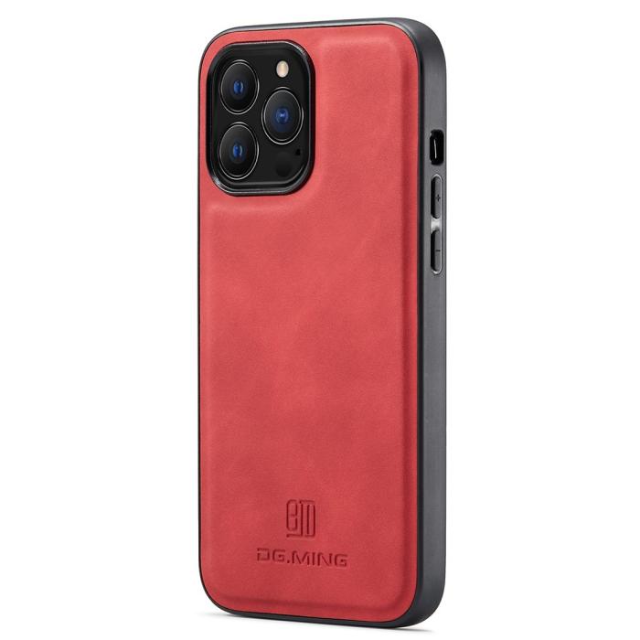 Bild 2, DG.MING iPhone 14 Pro Max Skal Läderbelagt Röd